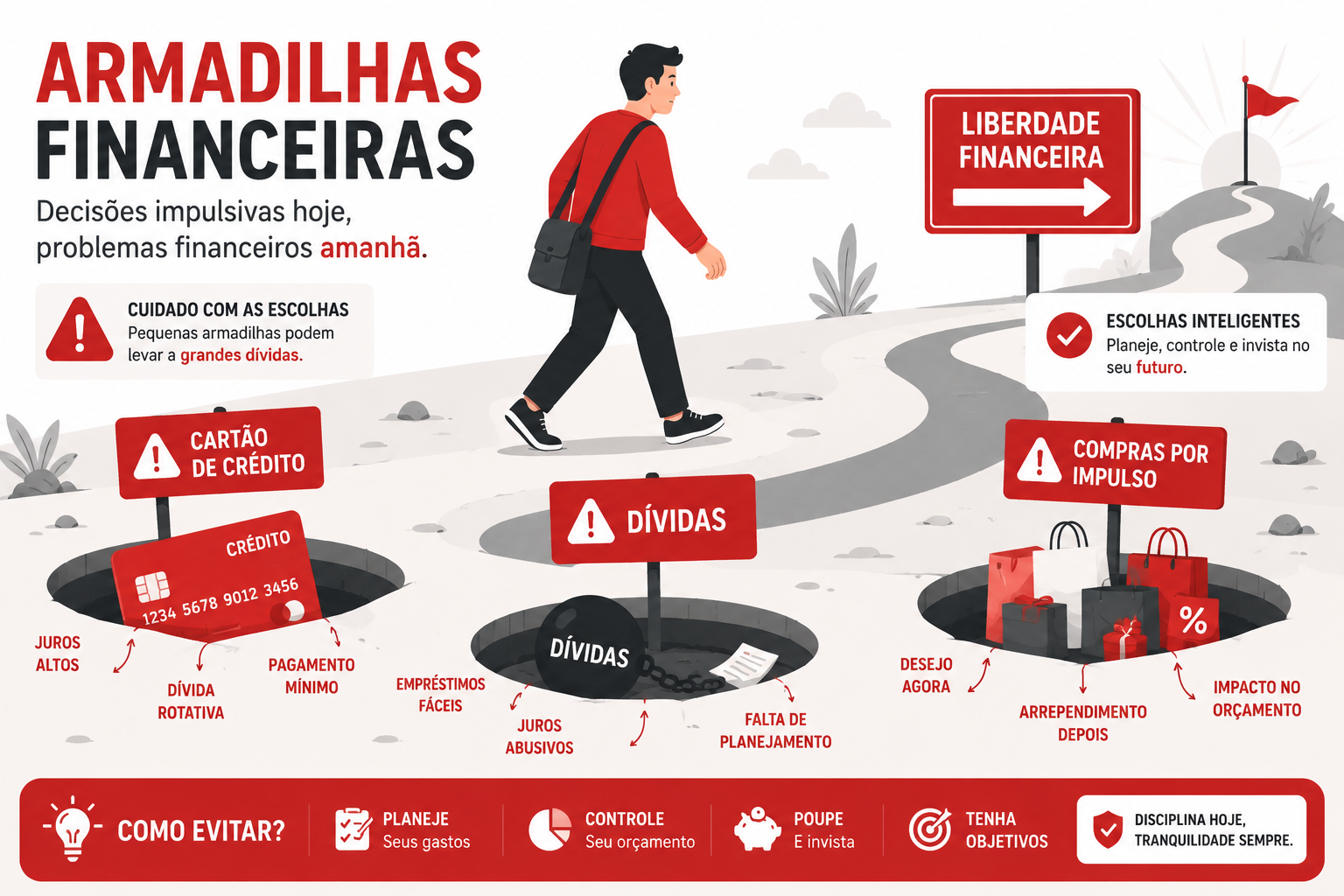 Capa do artigo 7 Armadilhas Financeiras Que a Maioria das Pessoas Cai (e Como Evitar)